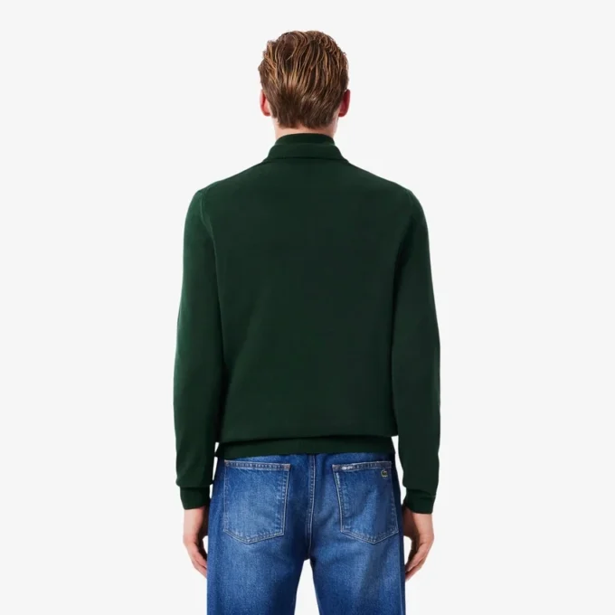 Herren-Baumwollpullover mit Reißverschluss und hohem Kragen