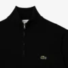 Herren-Baumwollpullover mit Reißverschluss und hohem Kragen