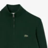 Herren-Baumwollpullover mit Reißverschluss und hohem Kragen