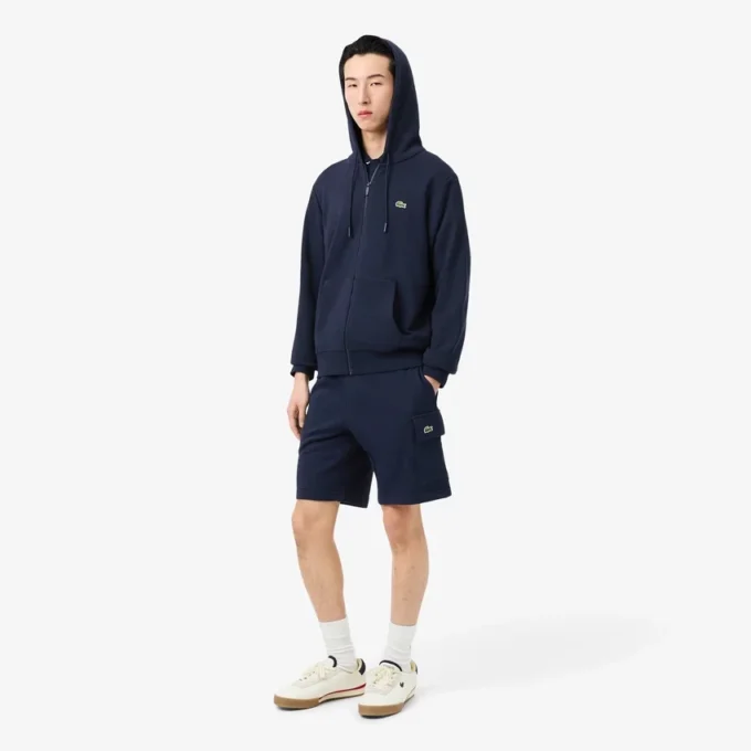Herren-Cargo-Shorts aus Baumwollfleece
