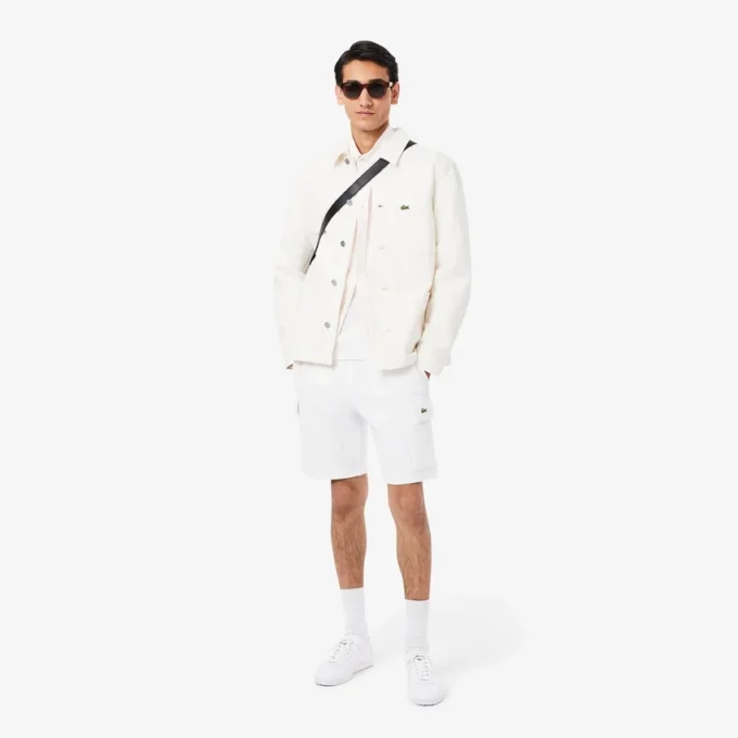 Herren-Cargo-Shorts aus Baumwollfleece