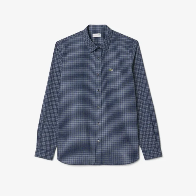 Herren-Flanellhemd mit Karomuster in Regular Fit