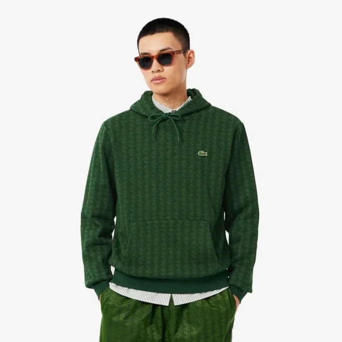 Herren-Fleece-Hoodie mit Monogramm