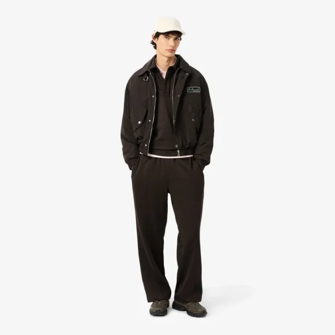 Herren-Fleece-Poloshirt in lockerer Passform