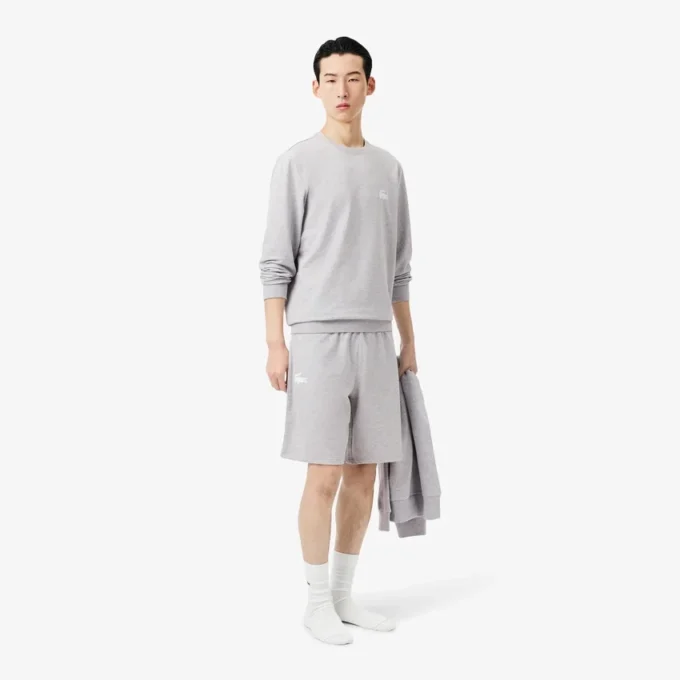 Herren-Fleece-Pyjama-Shorts in gerader Passform