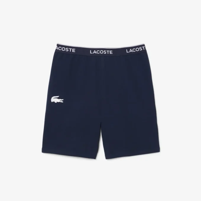 Herren-Fleece-Pyjama-Shorts in gerader Passform