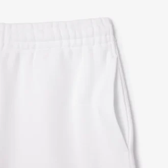 Herren-Fleece-Shorts mit Regular-Fit und Text-Stickerei
