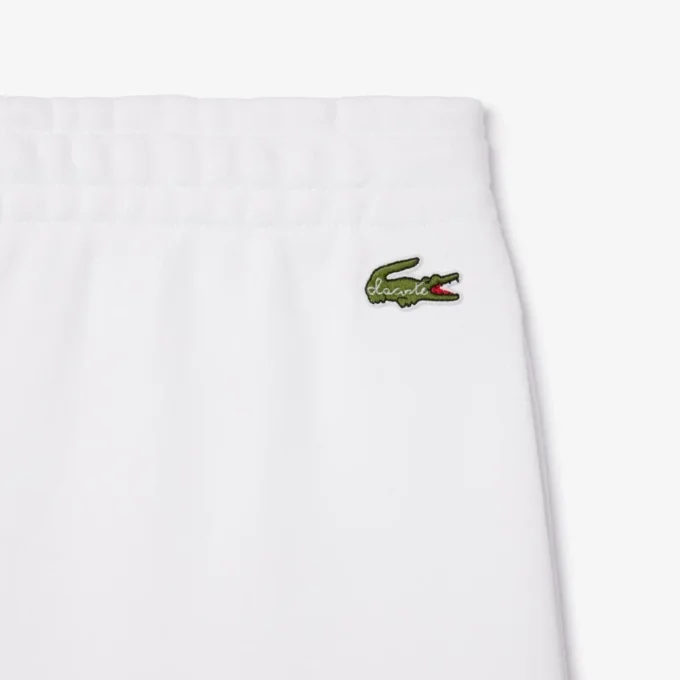 Herren-Fleece-Shorts mit Regular-Fit und Text-Stickerei
