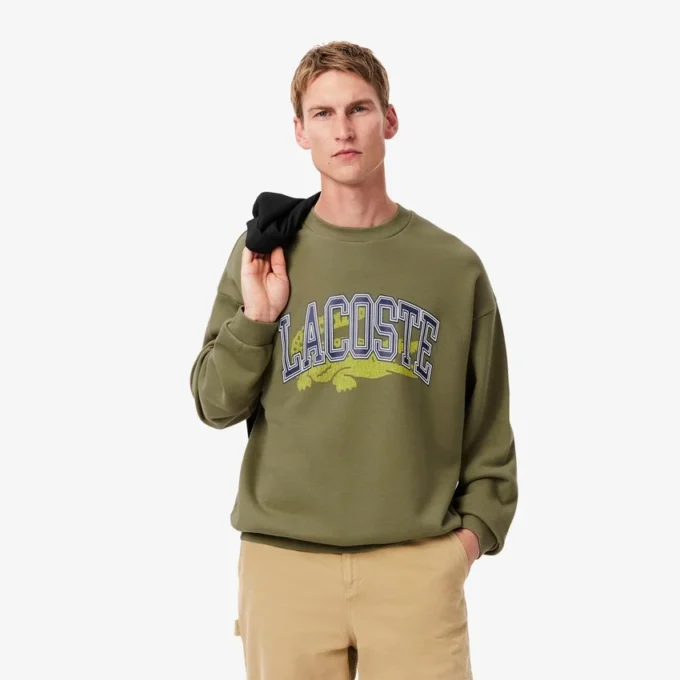 Herren-Fleece-Sweatshirt in lockerer Passform