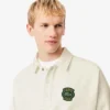 Herren-Fleece-Sweatshirt mit Polo-Kragen in lockerer Passform