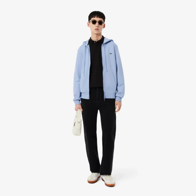 Herren-Fleece-Sweatshirt mit Reißverschluss in klassischer Passform