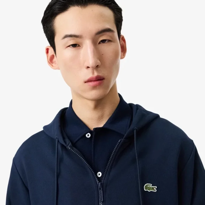 Herren-Fleece-Sweatshirt mit Reißverschluss in klassischer Passform
