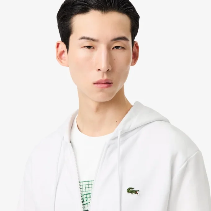Herren-Fleece-Sweatshirt mit Reißverschluss in klassischer Passform