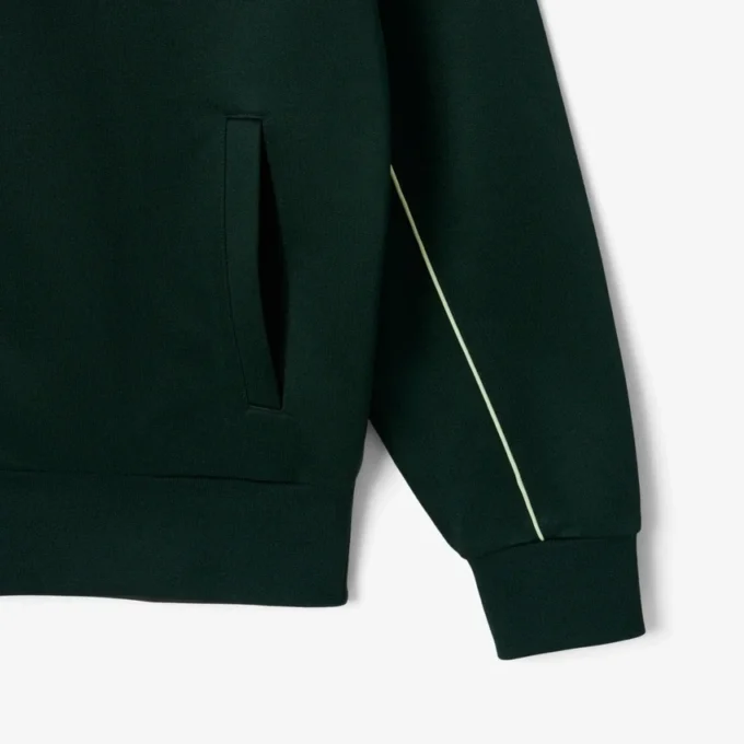 Herren-Fleece-Sweatshirt mit Reißverschluss und Satin-Effekt