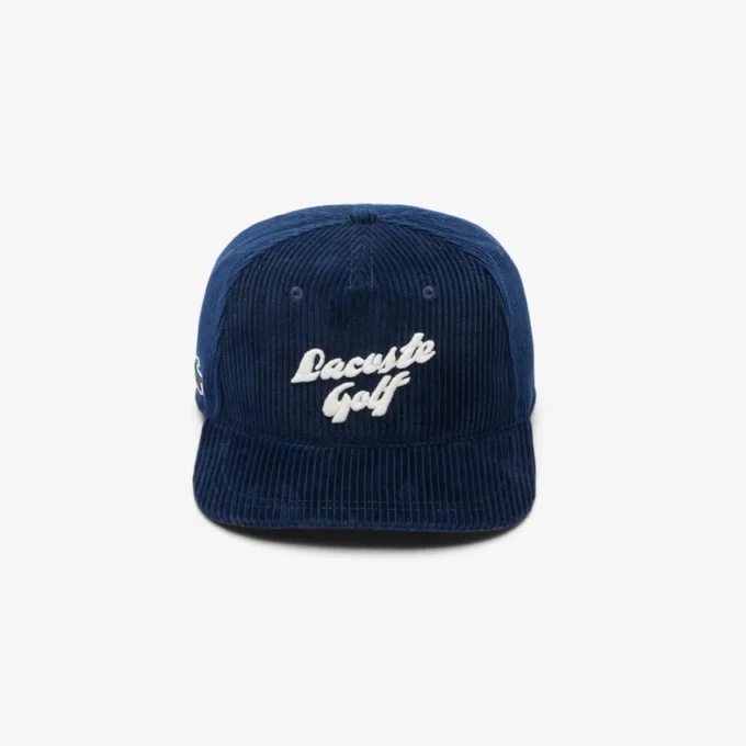 Herren-Golfkappe aus besticktem Cord