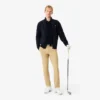 Herren-Golfpullover aus geripptem Strick mit Reißverschluss