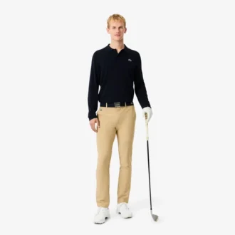 Herren-Golfpullover mit Stretch und Polokragen