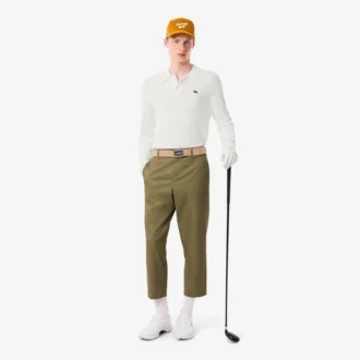 Herren-Golfpullover mit Stretch und Polokragen