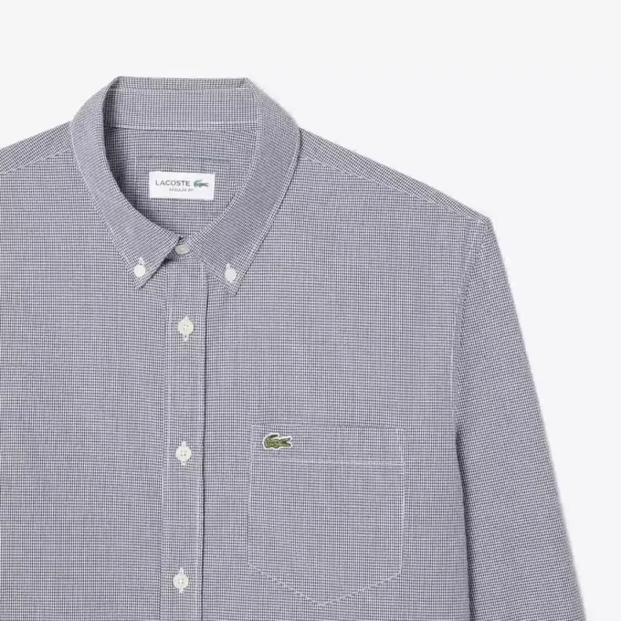 Herren-Hawaii-Shirt in Regular-Passform aus Gingham-Popeline