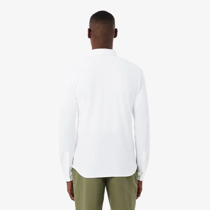 Herren-Hemd aus Baumwollpiqué in Slim Fit