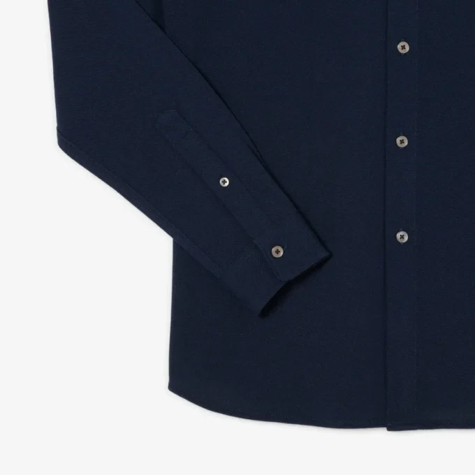 Herren-Hemd aus Baumwollpiqué in Slim Fit