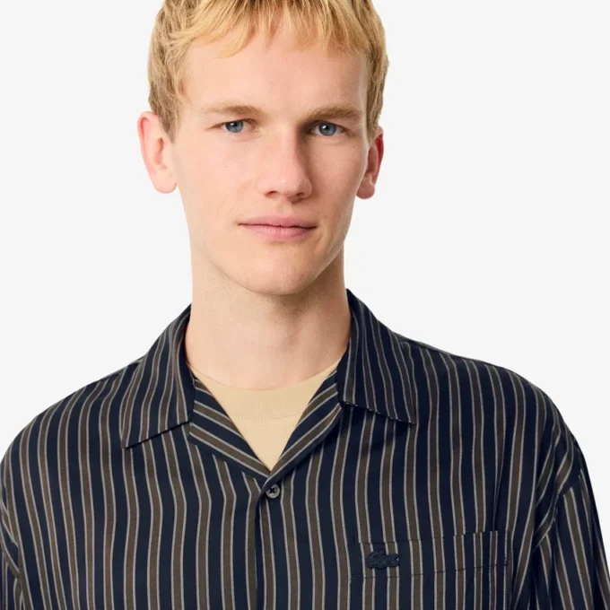 Herren-Hemd aus Lyocell mit Streifen im Relaxed Fit