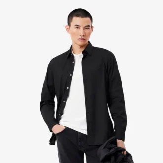 Herren-Hemd mit Knopfleiste, Slim Fit und Stretch