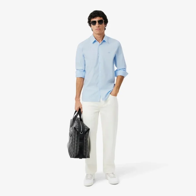 Herren-Hemd mit Knopfleiste, Slim Fit und Stretch