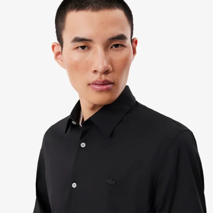 Herren-Hemd mit Knopfleiste, Slim Fit und Stretch