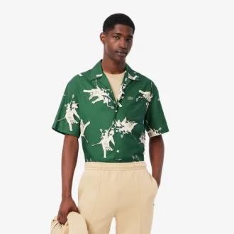 Herren-Hemd mit Rena-Lacoste-Print in Relaxed Fit
