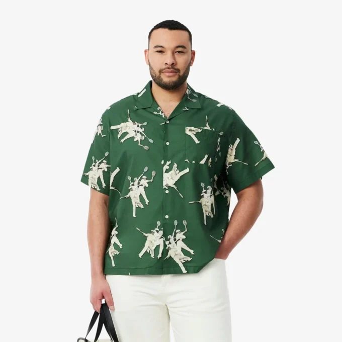 Herren-Hemd mit Rena-Lacoste-Print in Relaxed Fit