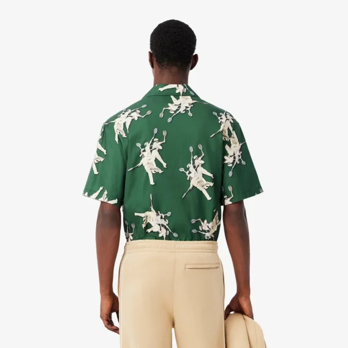 Herren-Hemd mit Rena-Lacoste-Print in Relaxed Fit