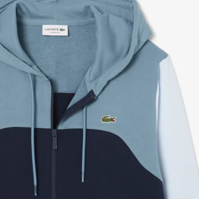 Herren-Hoodie mit Reißverschluss und Farbblock-Design