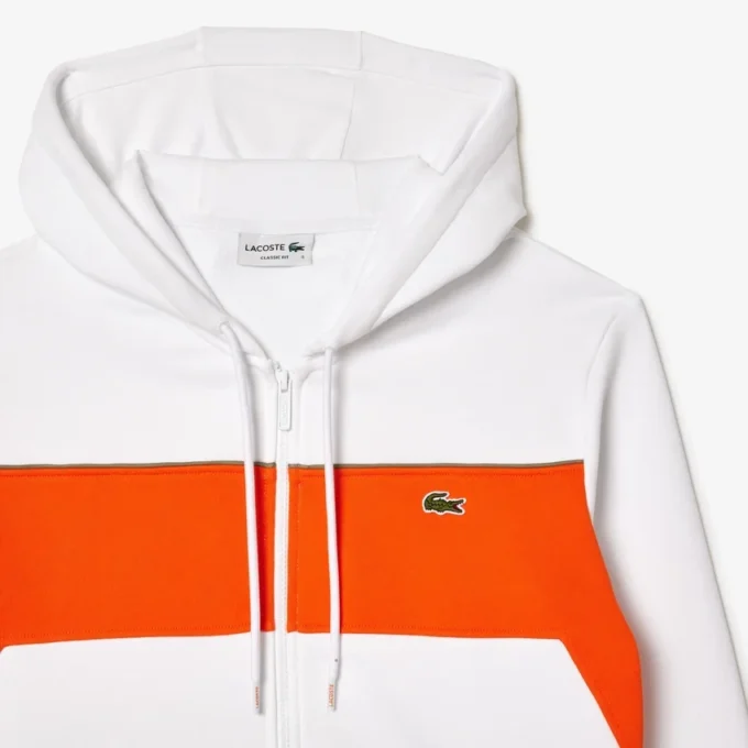 Herren-Hoodie mit Reißverschluss und Farbblock-Design