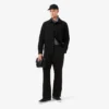Herren-Hose aus Piqué mit Falten in lockerer Passform