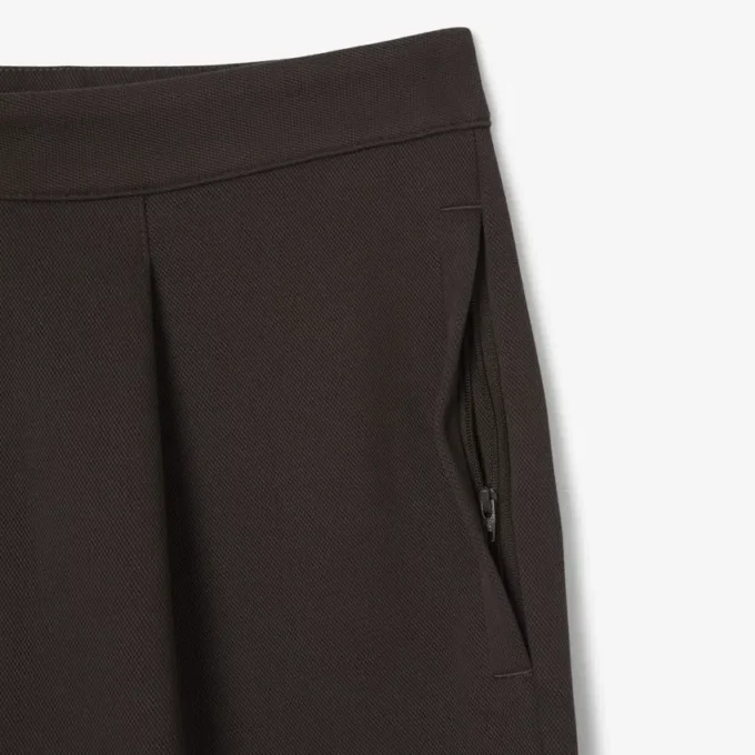 Herren-Hose aus Piqué mit Falten in lockerer Passform