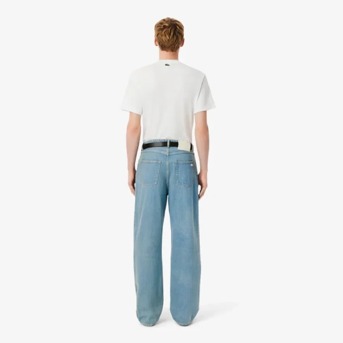 Herren-Jeans aus Denim mit 5 Taschen und lockerer Passform