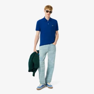 Herren-Jeans mit geradem Schnitt und Landschaftsmotiv