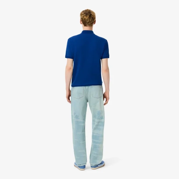 Herren-Jeans mit geradem Schnitt und Landschaftsmotiv