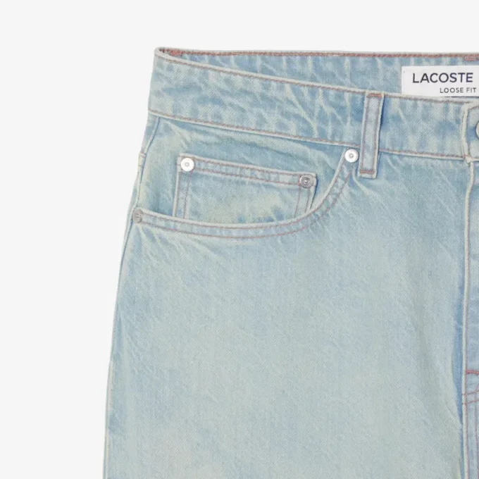 Herren-Jeans mit geradem Schnitt und Landschaftsmotiv