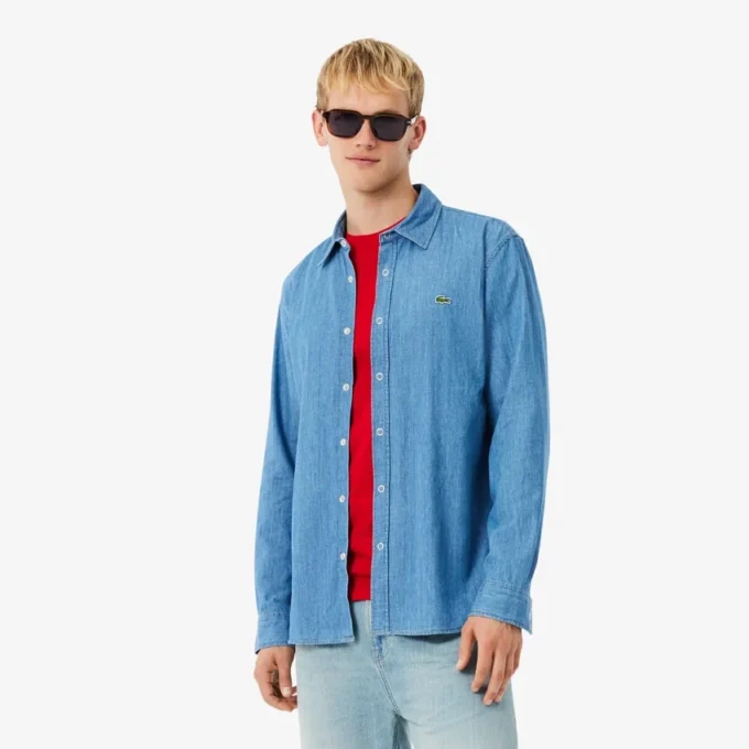 Herren-Jeanshemd in Regular Fit