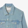 Herren-Jeansjacke mit Krokodil-Logo
