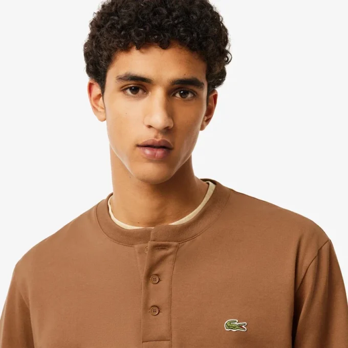 Herren-Langarm-Henley