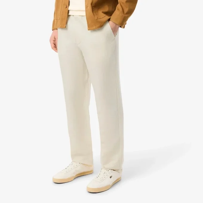 Herren-Leinenhose aus Twill in Regular Fit