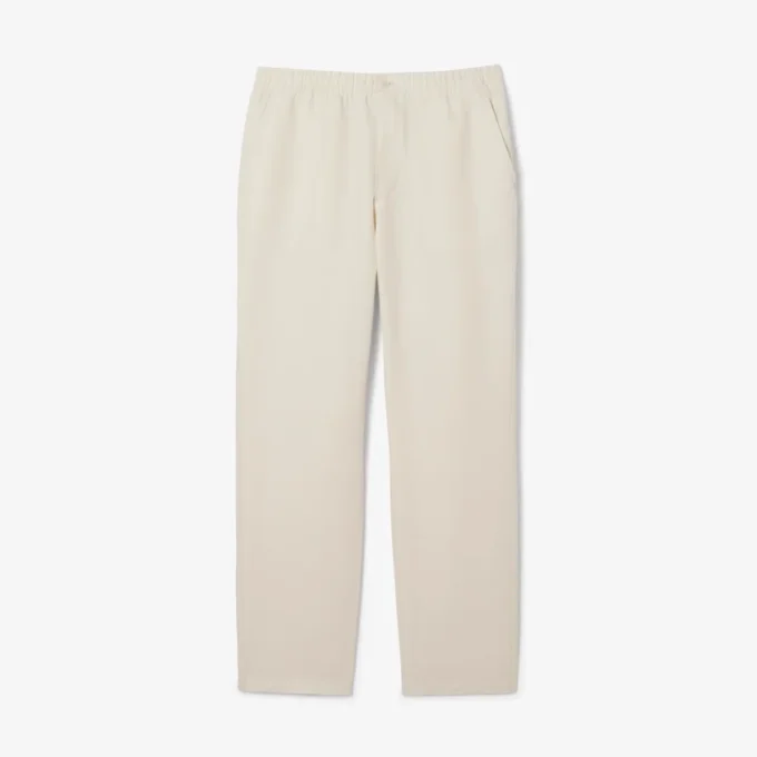 Herren-Leinenhose aus Twill in Regular Fit