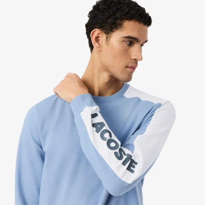 Herren-Lounge-Sweatshirt aus bedrucktem Fleece