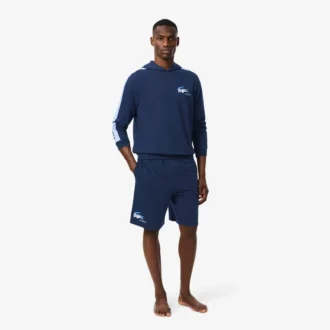 Herren-Loungewear-Shorts aus Fleece mit geradem Schnitt