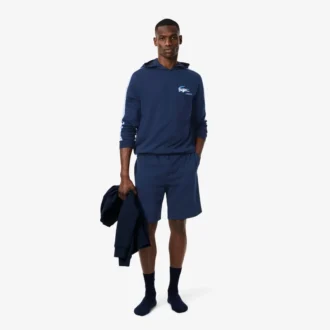 Herren-Loungewear-Shorts aus Fleece mit geradem Schnitt