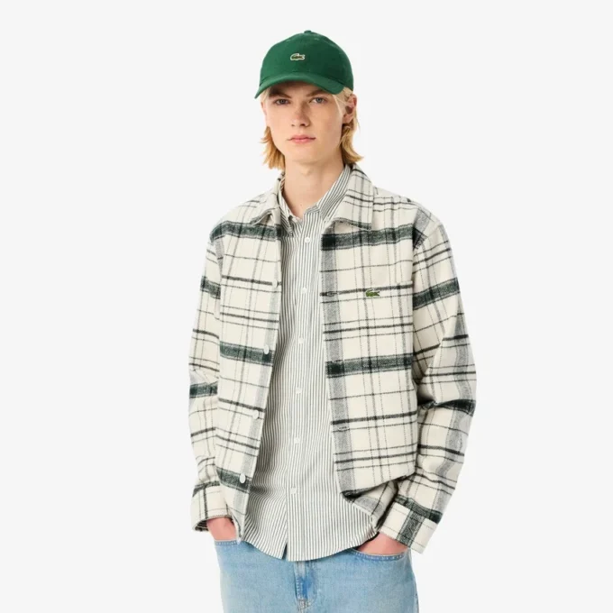 Herren-Overshirt aus Baumwolle mit Karomuster