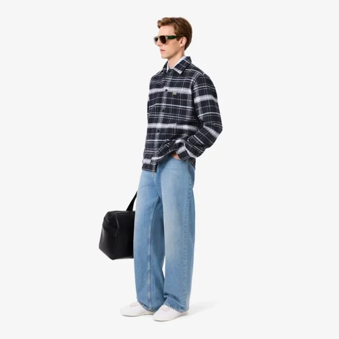Herren-Overshirt aus Baumwolle mit Karomuster